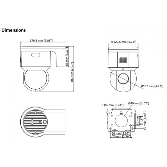 Hikvision IP PT CAMERA DS-2DE3A400BW-DE(F1)(S5)(B) ColorVu, Alarm