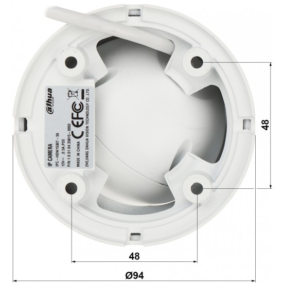 Dahua IP-КАМЕРА IPC-HDW1530T-0360B-S6 - 5 Mpx 3.6 mm DAHUA