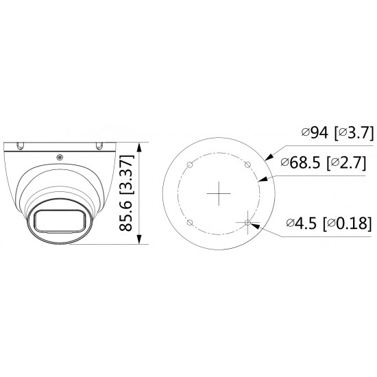 Dahua IP-КАМЕРА IPC-HDW1530T-0360B-S6 - 5 Mpx 3.6 mm DAHUA