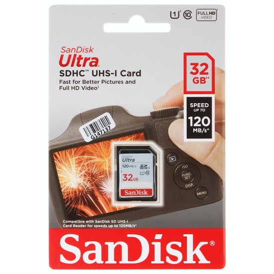 Sandisk MEMORY CARD SD-10/32-SAND UHS-I, SDHC 32 GB SANDISK