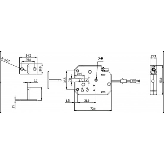 ELECTROMAGNETIC CABINET LOCK DT-05