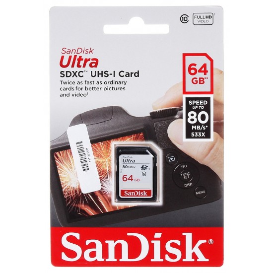 Sandisk MEMORY CARD SD-10/64-SAND UHS-I, SDXC 64 GB SANDISK