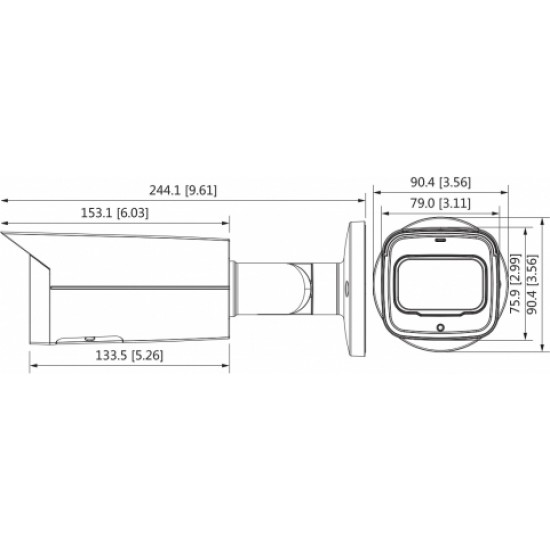 Dahua IP-КАМЕРА IPC-HFW1230T-ZS-2812-S5 - 1080p 2.8 ... 12 mm - MOTOZOOM DAHUA