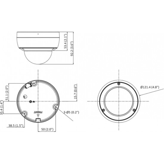 Hikvision АНТИВАНДАЛЬНАЯ КАМЕРАIP DS-2CD2166G2-I(2.8mm)(C) 6 Mpx 2.8 mm Hikvision