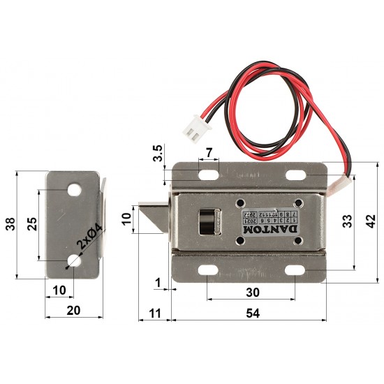 Dantom ЭЛЕКТРОМАГНИТНЫЙ ЗАЖИМ ДЛЯ ШКАФА DT-03 DANTOM