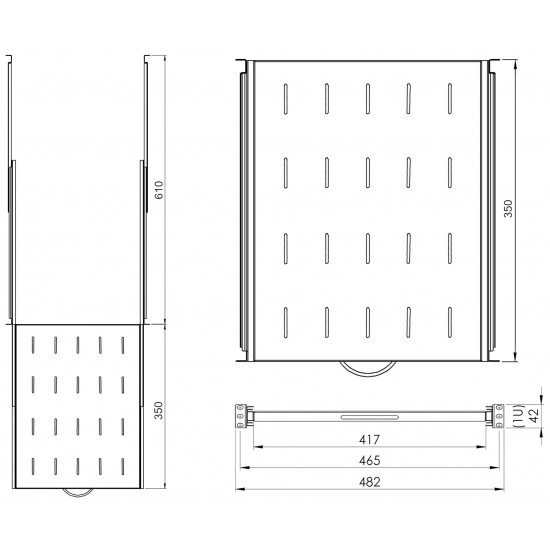 ВЫДВИЖНАЯ ПОЛКА P19S/350/B