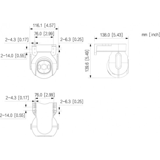 Dahua NET CAMERA 5MP PT IR LED DOME/P5B-PV DAHUA