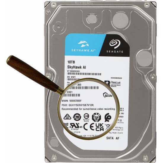 Seagate ДИСК ДЛЯ РЕГИСТРАТОРА HDD-ST10000VE001 10TB 24/7 SkyHawk AI SEAGATE