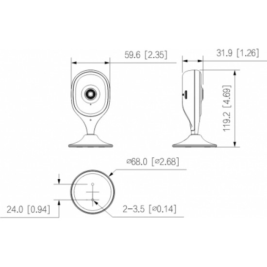 Dahua NET CAMERA 3MP IR CUBE WIFI/C3A DAHUA