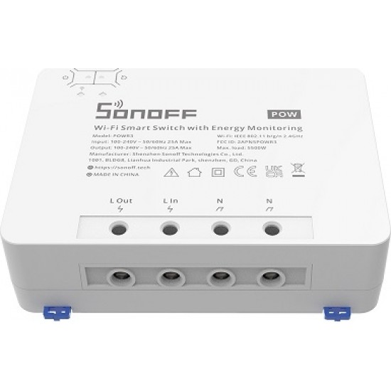 Sonoff PowR3 Smart 1-Channel Wi-Fi Switch with Electricity Metering