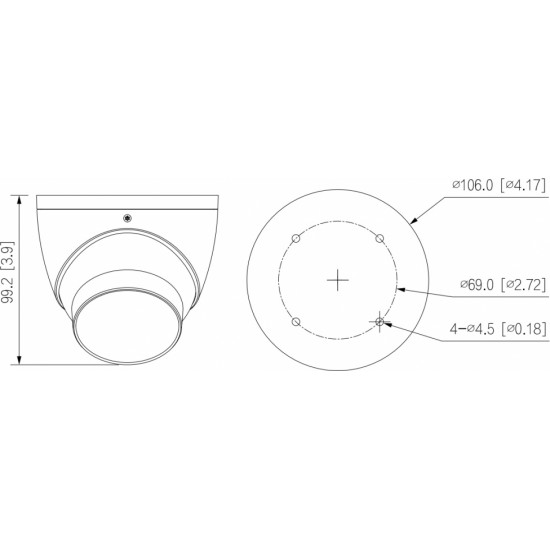 Dahua AHD, HD-CVI, HD-TVI, PAL-КАМЕРА HAC-HDW1200T-IL-A-0280B-S6 - 1080p 2.8 mm DAHUA