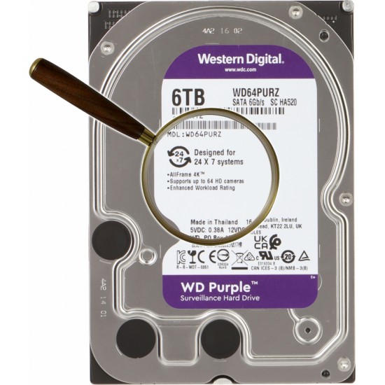 Western Digital ДИСК ДЛЯ РЕГИСТРАТОРА HDD-WD64PURZ 6TB 24/7 WESTERN DIGITAL