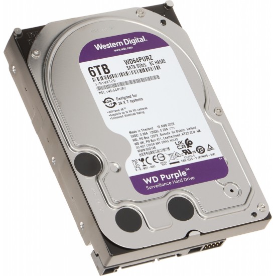 Western Digital ДИСК ДЛЯ РЕГИСТРАТОРА HDD-WD64PURZ 6TB 24/7 WESTERN DIGITAL