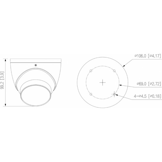 Dahua IP-КАМЕРА IPC-HDW3842EM-S-0280B-BLACK WizSense - 8.3 Mpx 4K UHD 2.8 mm DAHUA