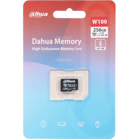 Dahua MEMORY CARD TF-W100-256GB microSD UHS-I, SDXC 256 GB DAHUA