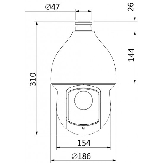 Dahua HD-CVI КАМЕРА ВНЕШНЯЯ БЫСТРООБОРОТНАЯ SD59225DB-HC - 1080p 4.8 ... 120 mm DAHUA