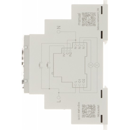 Blebox DUAL SMART SWITCH SWITCHBOX-D-DIN/BLEBOX Wi-Fi, 230 V AC