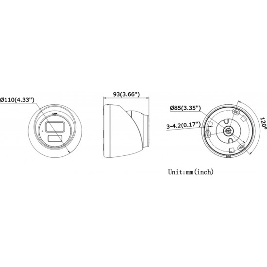 Hikvision IP-КАМЕРА DS-2CD1367G2H-LIU(2.8MM) Smart Hybrid Light - 6 Mpx Hikvision