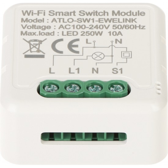 Atlo ИНТЕЛЛЕКТУАЛЬНЫЙ КОНТРОЛЛЕР СВЕТОДИОДНОГО ОСВЕЩЕНИЯ ATLO-SW1-EWELINK Wi-Fi, eWeLink