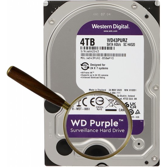 Western Digital ДИСК ДЛЯ РЕГИСТРАТОРА HDD-WD43PURZ 4TB 24/7 WESTERN DIGITAL