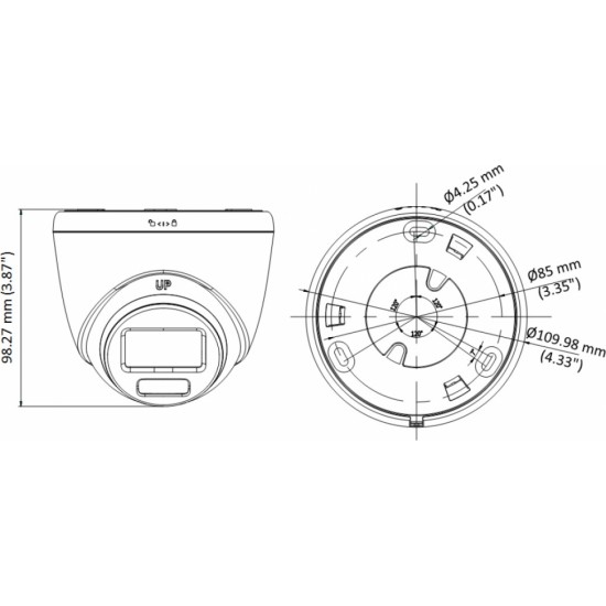 Hikvision HD-TVI-КАМЕРА DS-2CE72KF3T-LE(2.8MM) Smart Hybrid Light ColorVu - 3K Hikvision