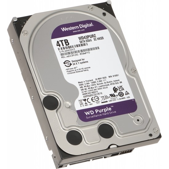 Western Digital ДИСК ДЛЯ РЕГИСТРАТОРА HDD-WD43PURZ 4TB 24/7 WESTERN DIGITAL