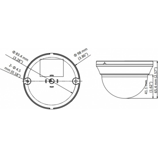 Hikvision AHD, HD-CVI, HD-TVI, PAL-КАМЕРА DS-2CE56D0T-IRMMF(2.8MM) - 1080p Hikvision