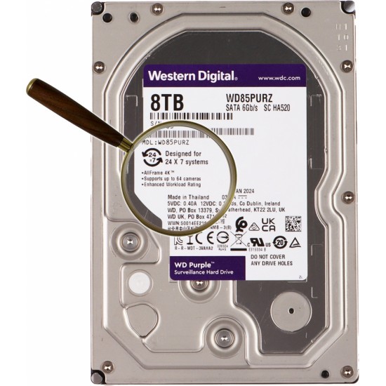 Western Digital ДИСК ДЛЯ РЕГИСТРАТОРА HDD-WD85PURZ 8TB 24/7 WESTERN DIGITAL