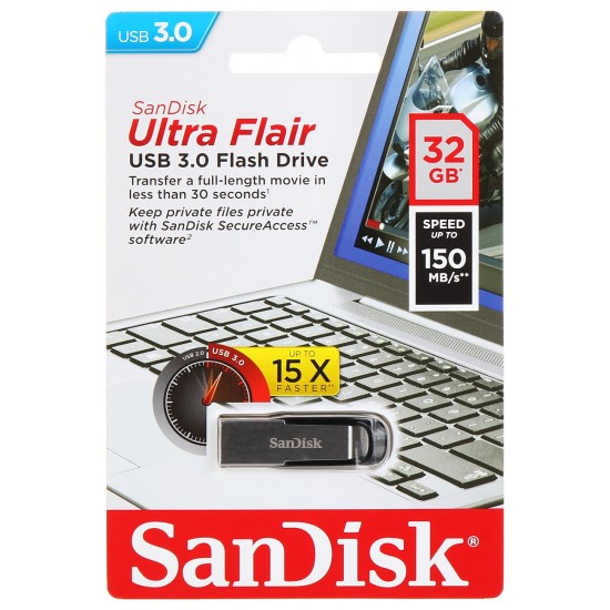 PENDRIVE USB 3.0 FD-32/ULTRAFLAIR-SAN DISK 32 GB USB 3.0 SANDISK