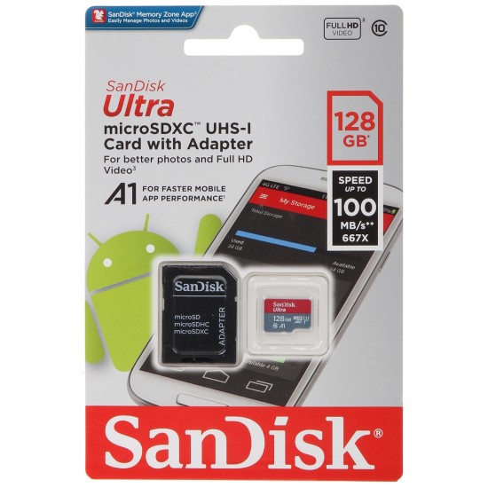 MEMORY CARD SD-MICRO-10/128-SAND UHS-I, SDXC 128 GB SANDISK