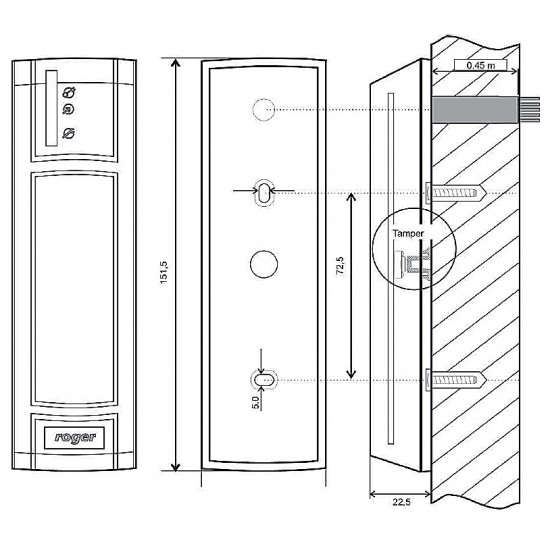 СЧИТЫВАТЕЛЬ СБЛИЖЕНИЯ MCT12E-BK ROGER