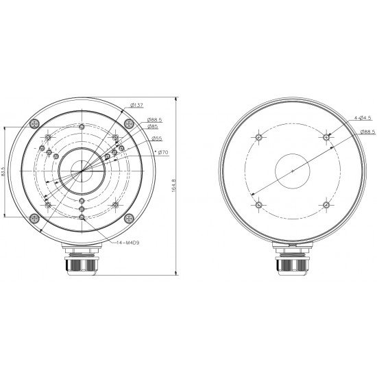 РУКОЯТКА ДЛЯ ШАРООБРАЗНЫХ КАМЕР DS-1280ZJ-S Hikvision