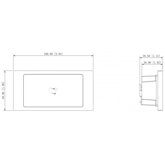 Dahua МОДУЛЬ СЧИТЫВАТЕЛЯ ПРОКСИМИТИ VTO4202F-MR ДЛЯ МОДУЛЯ VTO4202F-P DAHUA