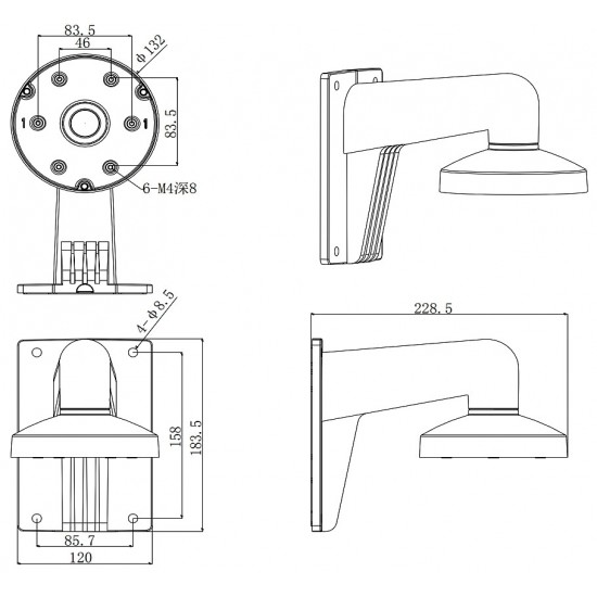 CAMERA BRACKET DS-1273ZJ-130-TRL Hikvision